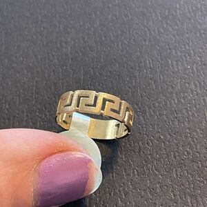 Gold Geometric Pattern Ring